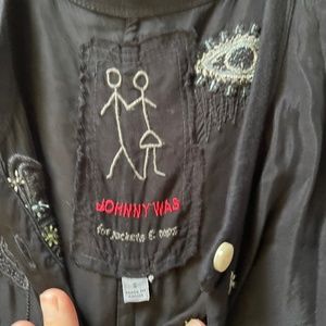 Johnny Was Black Jumpsuit Size small- embroidered